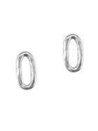 Uno De 50 Silver Oval Stud Earrings