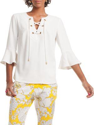 Trina Turk Straight-fit Lace-up Top