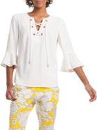 Trina Turk Straight-fit Lace-up Top