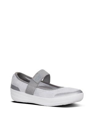 Fitflop Mary Jane Tm Uberknit Metallic Weave Sneakers
