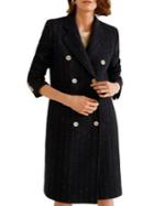 Mango Double-breasted Stripe Coat
