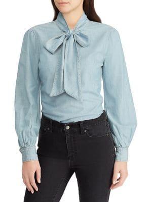 Lauren Ralph Lauren Necktie Chambray Shirt