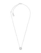 Michael Kors Cubic Zirconia Studded Disc Pendant Necklace
