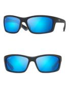 Maui Jim 61mm Kanaio Coast Matte Blue Rectangular Sunglasses