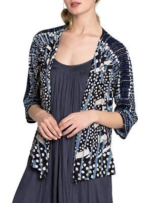 Nic+zoe Plus Pacific Coast Four-way Printed Cardigan