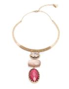 Lonna & Lilly Coil Mother-of-pearl And Crystal Pendant Necklace