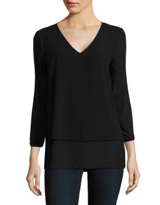 Michael Michael Kors Paneled V-neck Top