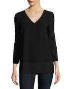 Michael Michael Kors Paneled V-neck Top