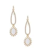 Design Lab Mother-of-pearl And Crystal Drop Earrings
