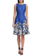 Donna Karan Floral Bottom Fit-and-flare Dress