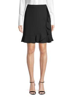 Karl Lagerfeld Paris Faux-wrap Skirt