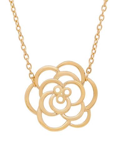 Lord & Taylor 14k Yellow-gold Flower Pendant Necklace