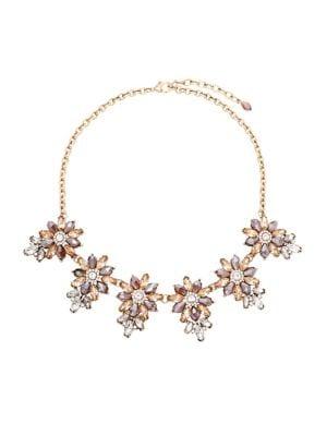 Design Lab Floral Gemstone Cluster Necklace