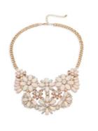 Design Lab Lord & Taylor Crystal Floral Bib Necklace