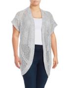 B Collection By Bobeau Plus Knit Open-front Cardigan
