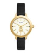Tory Burch Collins Goldtone Leather Two-hand Watch