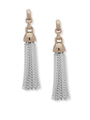 Lauren Ralph Lauren Crystal Chain Tassel Earrings