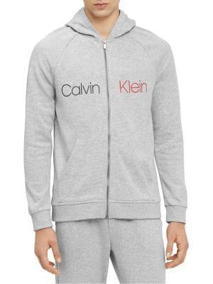 Calvin Klein Bold Accents Logo Lounge Zip Hoodie