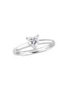 Sonatina 14k White Gold & Heart-cut Diamond Solitaire Engagement Ring