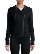 Blanc Noir French Terry Moto Jacket
