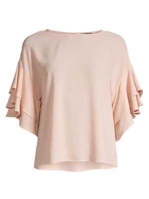 Vince Camuto Flutter Sleeve Blouse