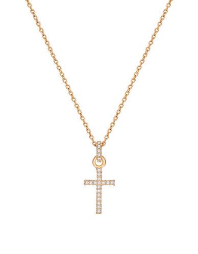 Swarovski Mini Crystal & 18k Gold-plated Cross Pendant Necklace