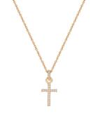 Swarovski Mini Crystal & 18k Gold-plated Cross Pendant Necklace