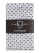 Black Brown Foulard Cotton Pocket Square