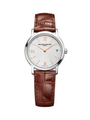 Baume & Mercier Classima Stainless Steel & Leather-strap Watch