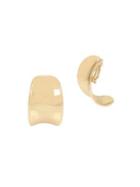 Robert Lee Morris Bold & Beautiful Goldtone Sculptural Curved Clip-on Earrings