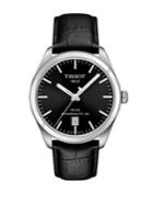 Tissot Pr 100 Stainless Steel Leather Watch