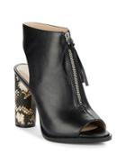 French Connection Uttara Leather Open-toe Ankle Boots