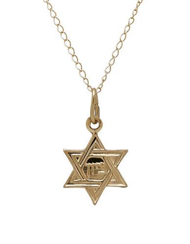 Lord & Taylor 14k Yellow Gold Star Of David Pendant Necklace