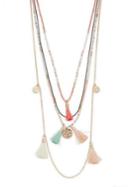 Design Lab Lord & Taylor Layered Multi Tassel Necklace