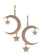 Bcbgeneration Cubic Zirconia Star And Moon Earrings