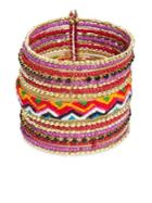 Design Lab Lord & Taylor Bead And Thread Cuff Bracelet