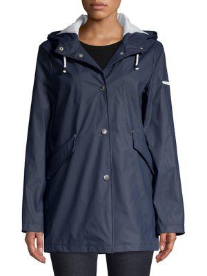 French Connection Snap Front Hooded Jacket
