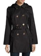 Michael Kors Hooded Double-breasted Trench Coat