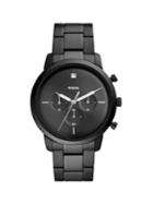 Fossil Neutra Chronograph Black Stainless Steel And Diamond Bracelet Watch