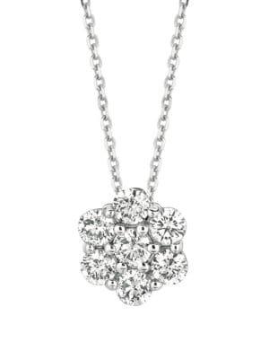 Morris & David 1.75 Tcw Diamonds And 14k White Gold Pendant Necklace