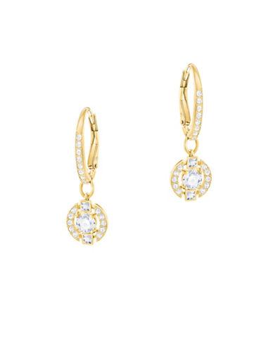 Swarovski Sparkling Dance 23k Gold-plated Crystal Studded Hoop Earrings- 0.88in