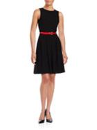 Tommy Hilfiger Belted Fit And Flare Dress