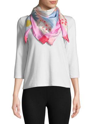 Kate Spade New York Flamingo Silk Square Scarf