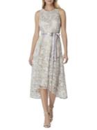 Tahari Arthur S. Levine Floral Embroidered Tie Cocktail Dress