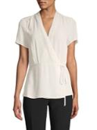 Karl Lagerfeld Paris Short-sleeve Wrap Blouse