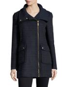 Ellen Tracy Asymmetric Wool-blend Jacket