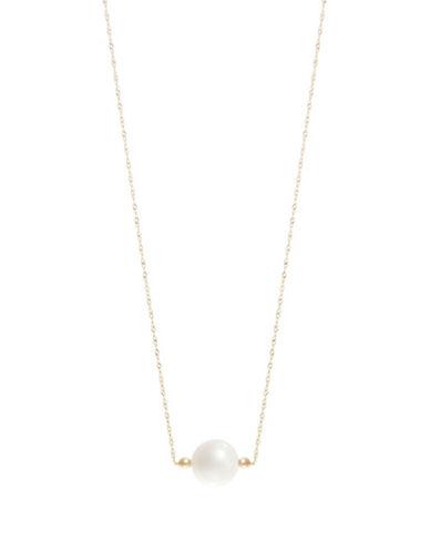 Effy Red Box 10mm White Pearl And 14k Yellow Gold Necklace