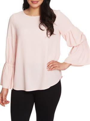 Chaus Graceful Blooms Smocked-sleeve Blouse