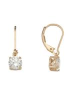 Lord & Taylor 18 Kt Goldplated Cubic Zirconia Drop Earrings