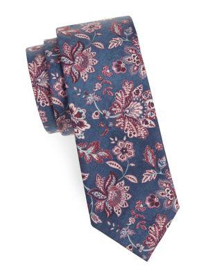 Barbara Blank Denim Floral-print Tie